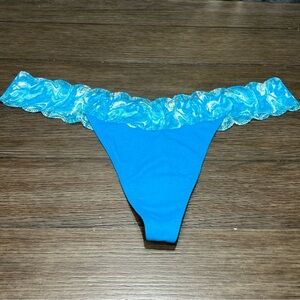 Victoria’s Secret Pink High Leg Low Rise Thong Lace Trim Cotton Panties XXL